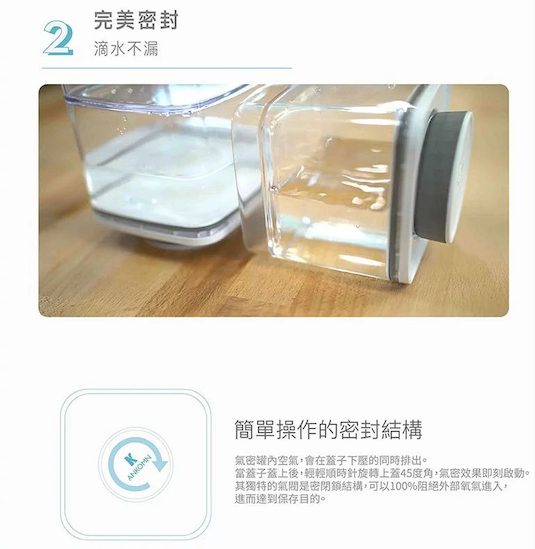 現貨|ANKOMN - 台灣扭扭盒 EverLock 旋轉氣密保鮮盒保鮮罐 (透明)|一轉氣密延時保鮮