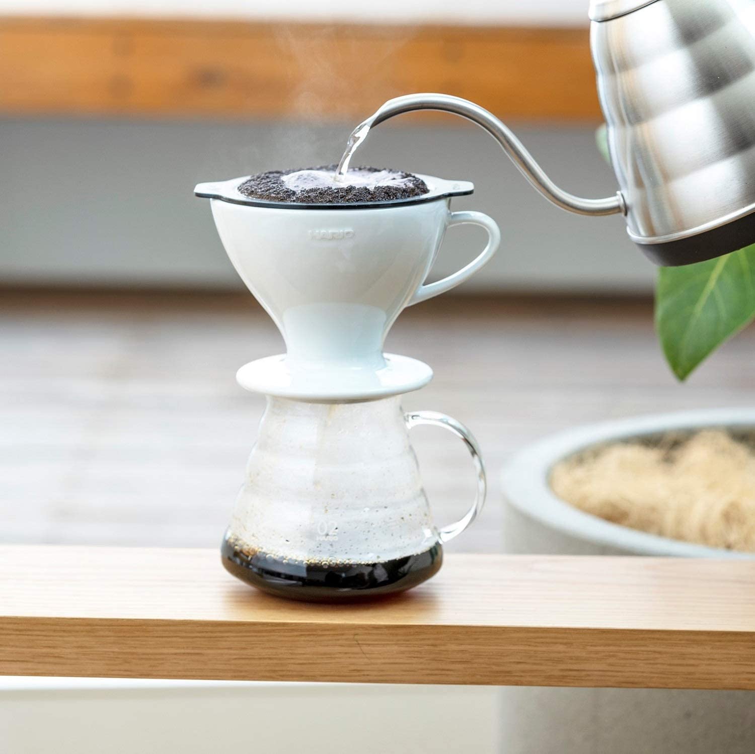 現貨|Hario - W60 Dripper 雙層過瀘 咖啡陶瓷濾杯 (1-4杯) PDC-02-W|《約10-14個工作天內寄出》