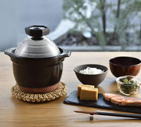 全港免運|Hario - GOHANGAMA Glass Lid Rice Cooker 萬古燒蛋形飯釜 GNR-150-B/GNR-200-B|《約10-14個工作天內寄出》