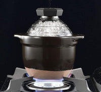 全港免運|Hario - GOHANGAMA Glass Lid Rice Cooker 萬古燒蛋形飯釜 GNR-150-B/GNR-200-B|《約10-14個工作天內寄出》