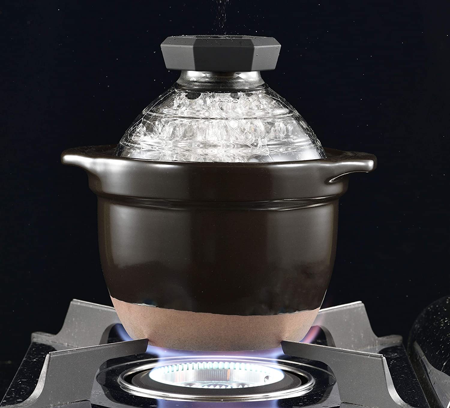 全港免運|Hario - GOHANGAMA Glass Lid Rice Cooker 萬古燒蛋形飯釜 GNR-150-B/GNR-200-B|《約10-14個工作天內寄出》