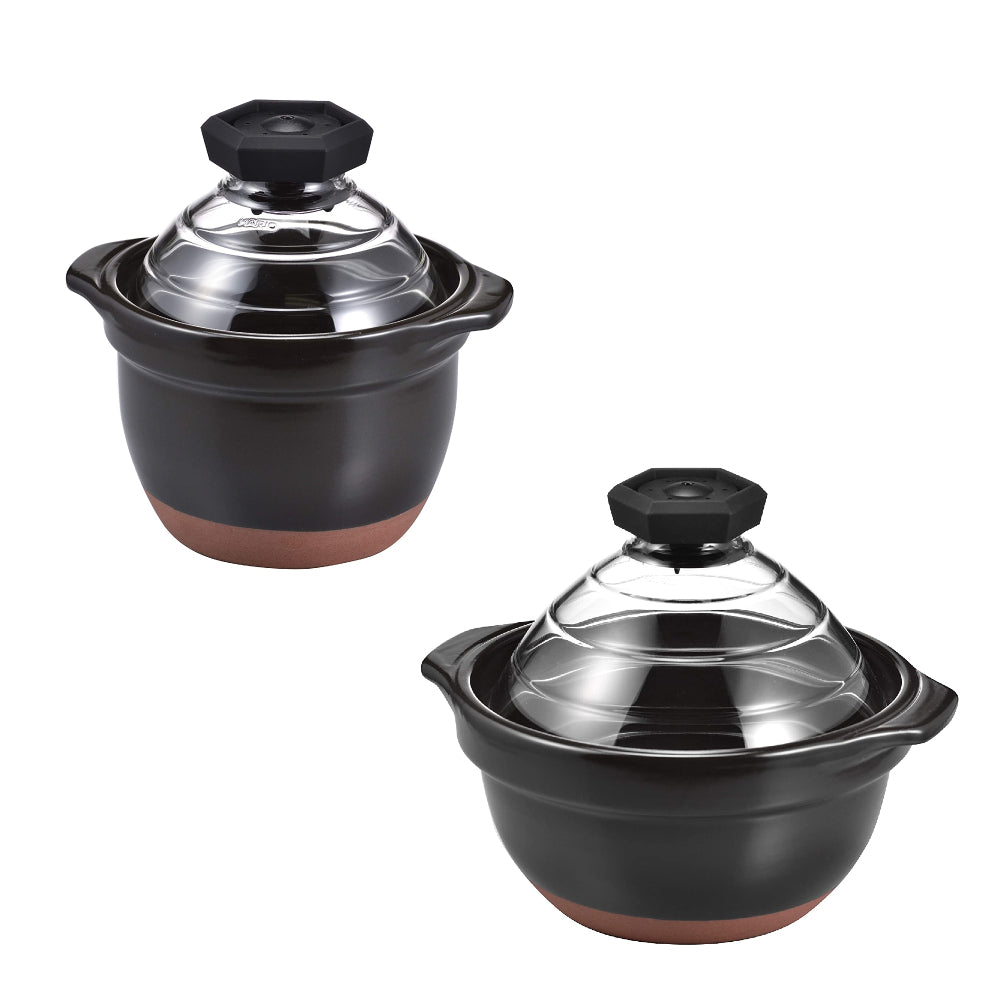 全港免運|Hario - GOHANGAMA Glass Lid Rice Cooker 萬古燒蛋形飯釜 GNR-150-B/GNR-200-B|《約10-14個工作天內寄出》