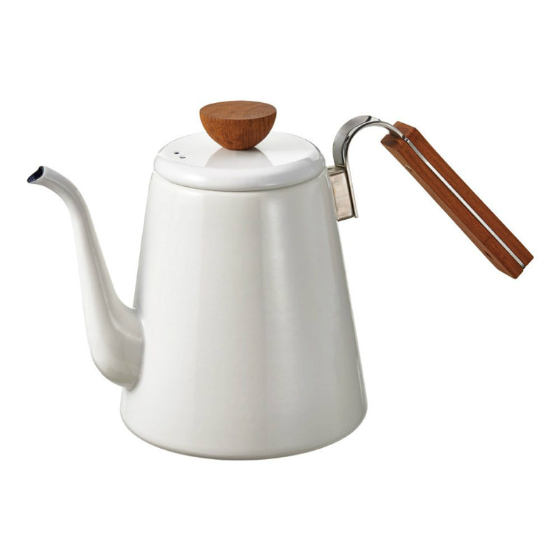 預訂|全港免運|Hario - Bona琺瑯 細口手沖壺 Drip Kettle (800ml) BDK-80-W|《約10-14個工作天內寄出》