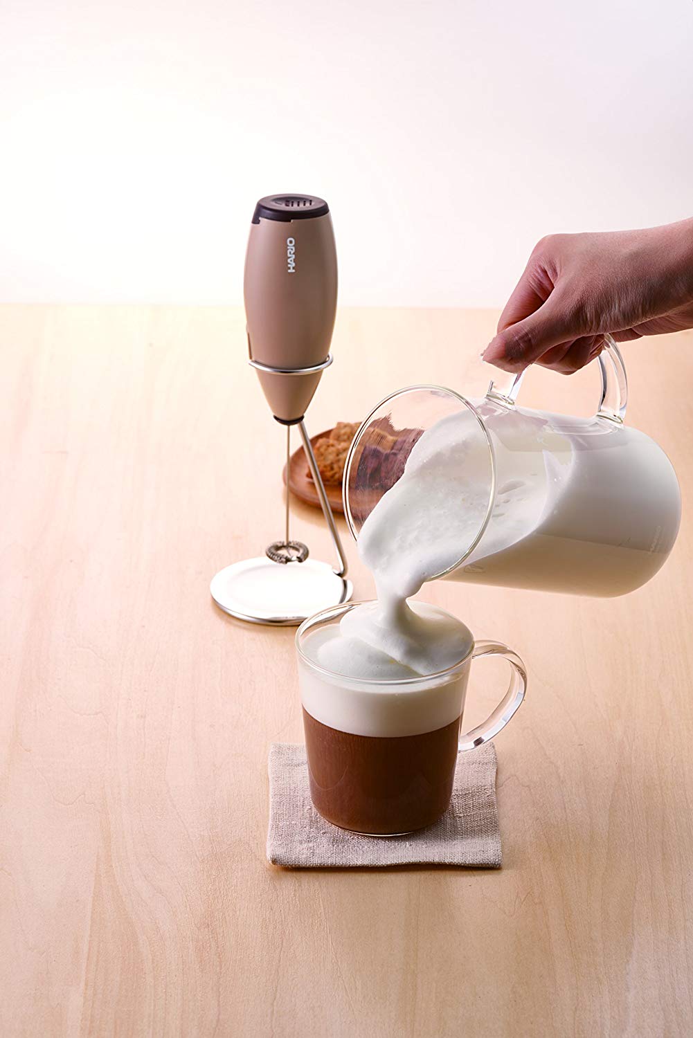 現貨|Hario 手持電動奶泡器附支架 拉花奶泡棒 Milk Frothers CZ-1BR|《約10-14個工作天內寄出》
