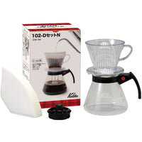 預訂|全港免運| Kalita 102系列 3-4杯 樹酯濾杯 滴漏咖啡壺組套裝 102-D Plastic Dripper Set N(含濾紙)|《約10-14個工作天內寄出》