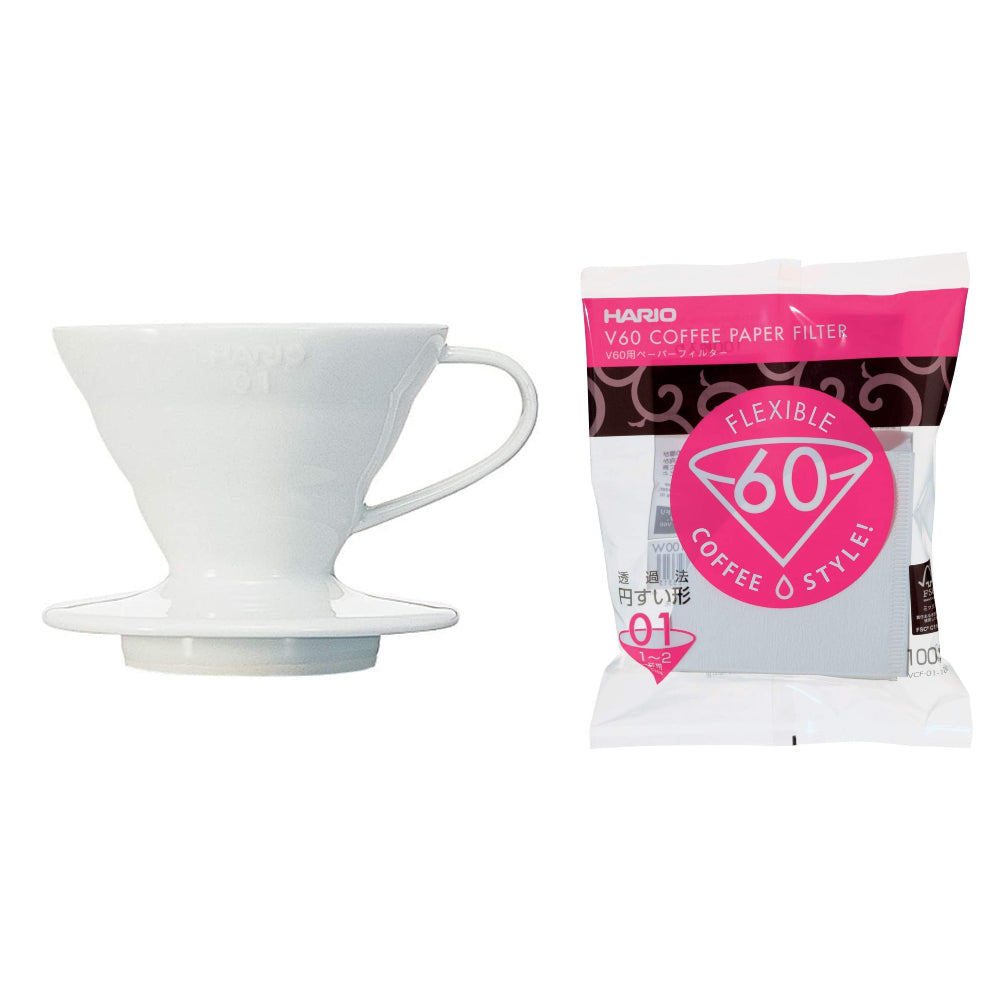 現貨|Hario - V60 01 陶瓷咖啡濾杯 Ceramic Dripper 1-2杯 VDC-01 白色/紅色