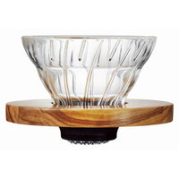 預訂|Hario - V60 橄欖木 耐熱玻璃咖啡濾杯 Olive Wood Glass Dripper VDG-01-OV / VDG-02-OV|《約10-14個工作天內寄出》
