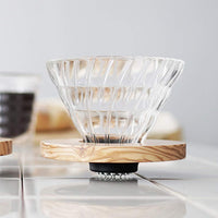 預訂|Hario - V60 橄欖木 耐熱玻璃咖啡濾杯 Olive Wood Glass Dripper VDG-01-OV / VDG-02-OV|《約10-14個工作天內寄出》
