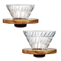 預訂|Hario - V60 橄欖木 耐熱玻璃咖啡濾杯 Olive Wood Glass Dripper VDG-01-OV / VDG-02-OV|《約10-14個工作天內寄出》