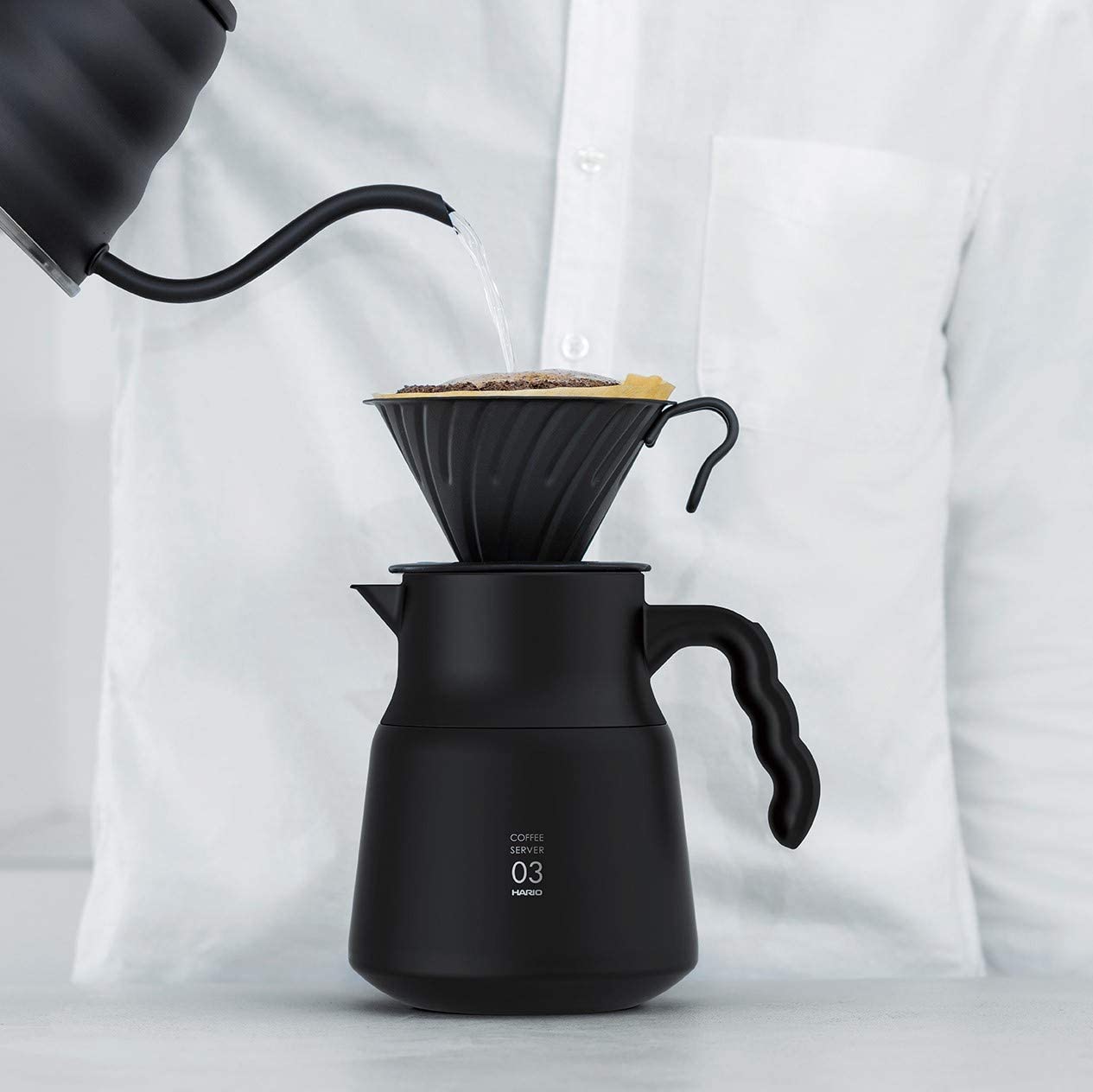 預訂|全港免運|Hario - V60 不銹鋼保溫咖啡壺 PLUS 600ml VHSN-60|《約10-14個工作天內寄出》