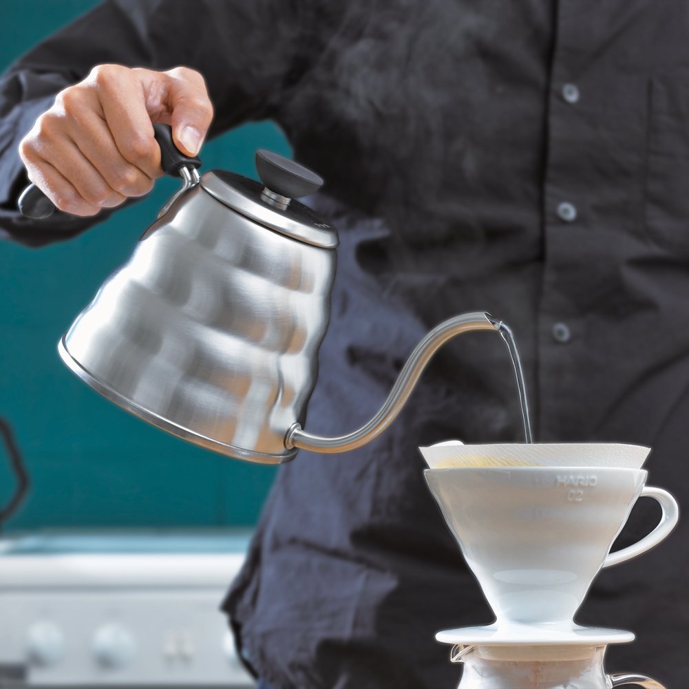 現貨|Hario - V60 雲朵不銹鋼細口手沖壺 Drip Kettle VKB-100HSV (滿水1000ml|實用600ml)