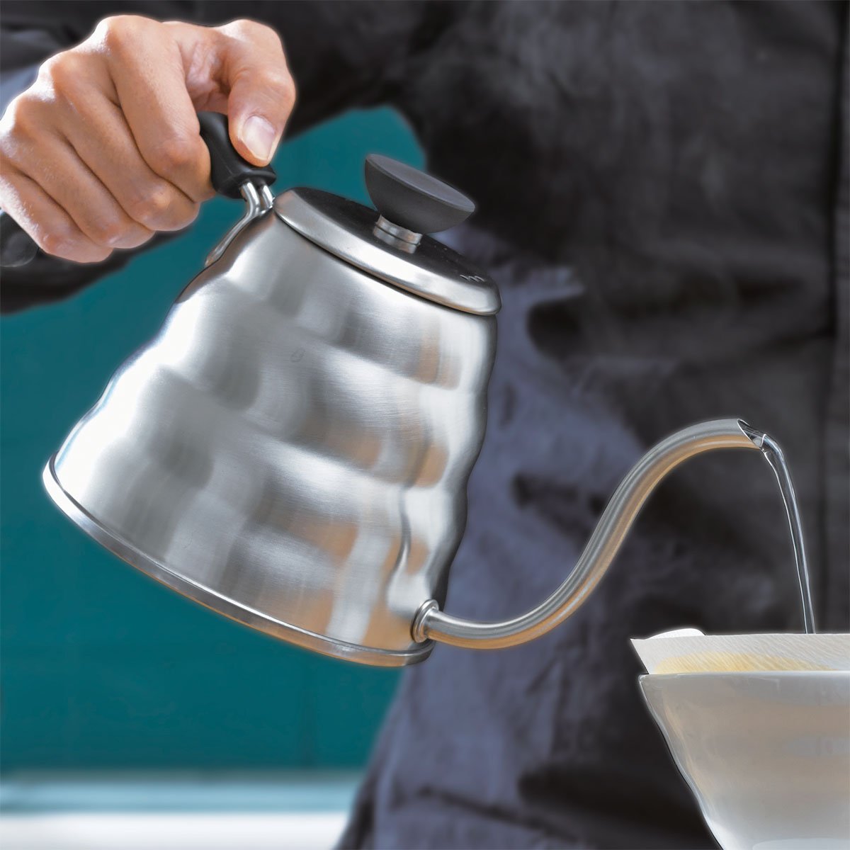 現貨|Hario - V60 雲朵不銹鋼細口手沖壺 Drip Kettle VKB-120HSV (滿水1200ml|實用800ml)|《約10-14個工作天內寄出》