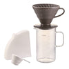 預訂｜Hario - V60手沖咖啡壺組套裝 02石墨灰色陶瓷濾杯 經典燒杯下壺設計 Beaker Server & Dripper Set (BVD-3012-GR)