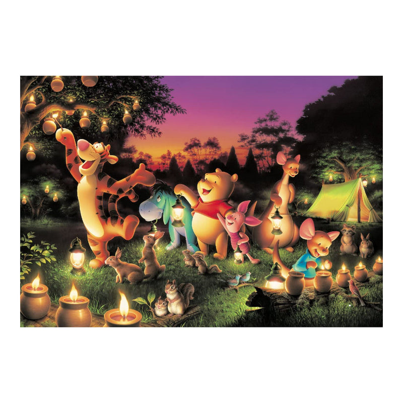 預訂｜全港免運｜Tenyo - 迪士尼拼圖 Disney Jigsaw Puzzle 小熊維尼 森林蠟燭派對 夜光拼圖 1000塊 (51 x 73.5cm)｜《約10-14個工作天內寄出》
