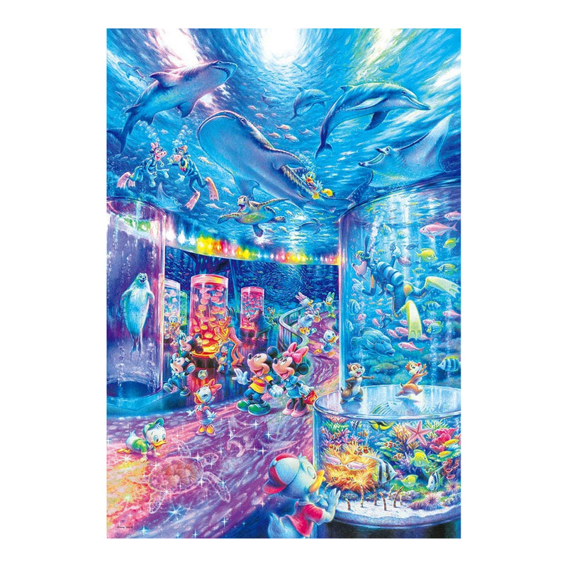 預訂｜全港免運｜Tenyo - 迪士尼拼圖 Disney Jigsaw Puzzle 米奇與米妮 夜間水族館 夜光拼圖 1000塊 (51 x 73.5cm)｜《約10-14個工作天內寄出》