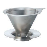 預訂｜全港免運｜Hario - V60 02 免濾紙全金屬濾杯 Double Mesh Metal Dripper 1-4杯 DMD-02-HSV｜《約10-14個工作天內寄出》