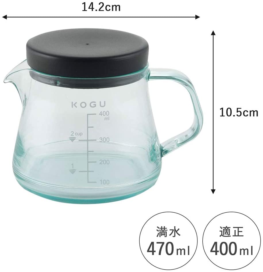 預訂｜KOGU - 咖啡考具 日本製咖啡下壺 透明樹脂咖啡壺400ml｜《約10-14個工作天內寄出》