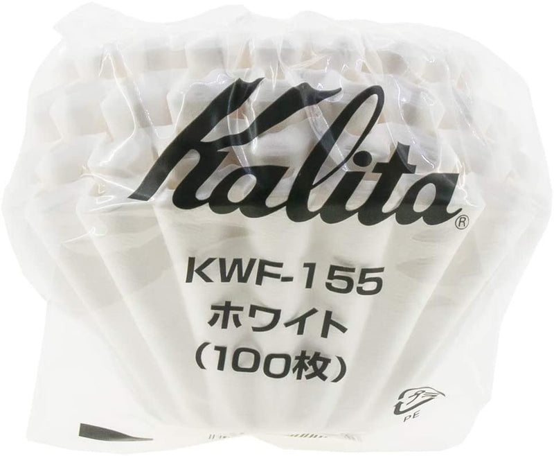 現貨｜Kalita - 400張 Wave 155手沖咖啡濾紙 波浪型/蛋糕型濾紙 Wave Filter Paper (KWF-155, 1箱4包 共400張)