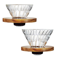 預訂｜Hario - V60 橄欖木 耐熱玻璃咖啡濾杯 Olive Wood Glass Dripper VDG-01-OV / VDG-02-OV｜《約10-14個工作天內寄出》